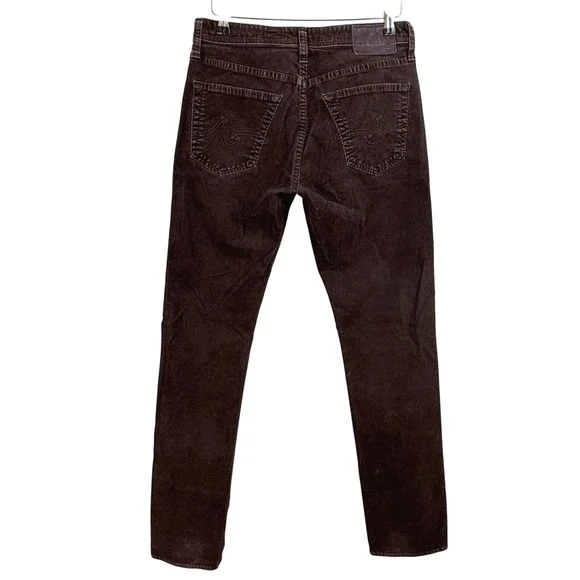 AG Adriano Goldschmied The Everett Slim Straight Corduroy Pants Brown MEN 30x34